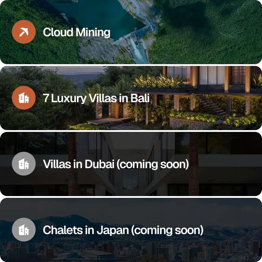 Digital asset investments with exclusive opportunities, high-potential project financing, and secure, energy-efficient cloud mining